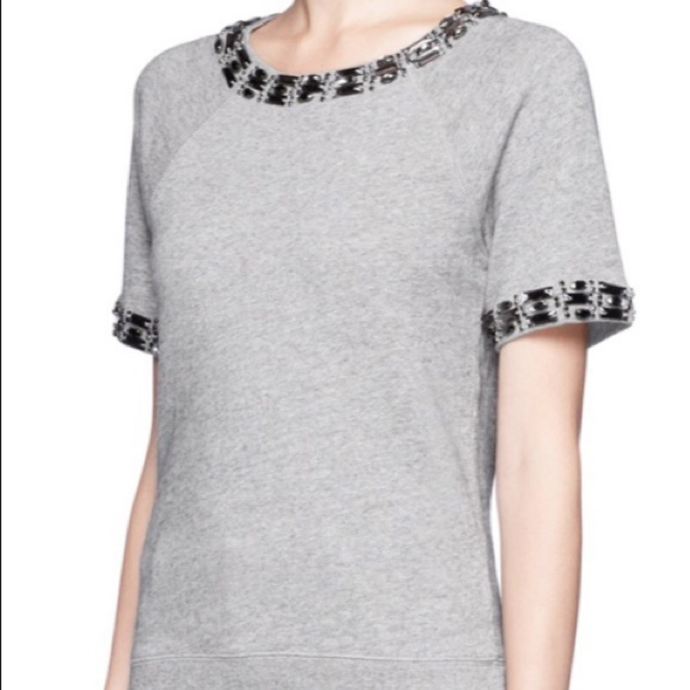 J Crew,Jeweled sweatshirt